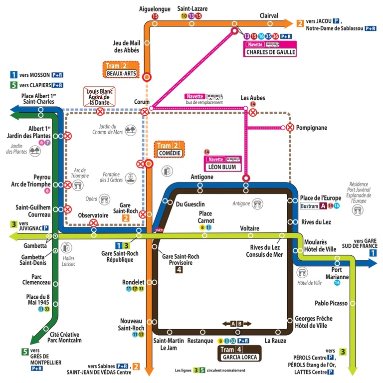 À Montpellier, le tram change de trajet cet été