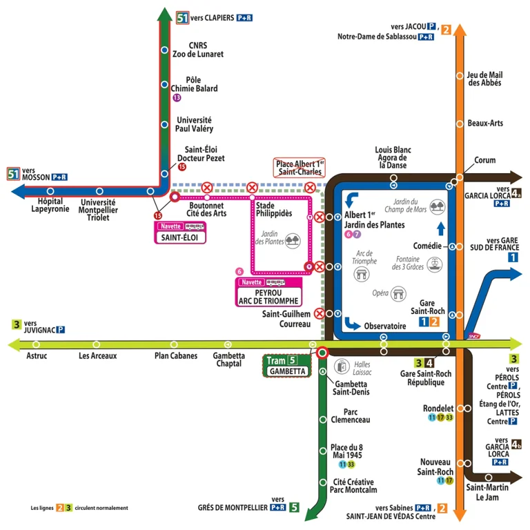 À Montpellier, le tram change de trajet cet été