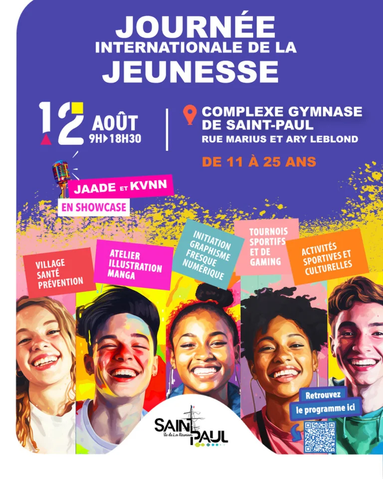 Journée internationale de la jeunesse à Saint-Paul : accès gratuit: ce qu'il faut retenir