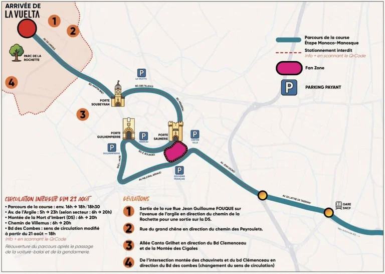 La Vuelta à Manosque : les routes à éviter le 23 août