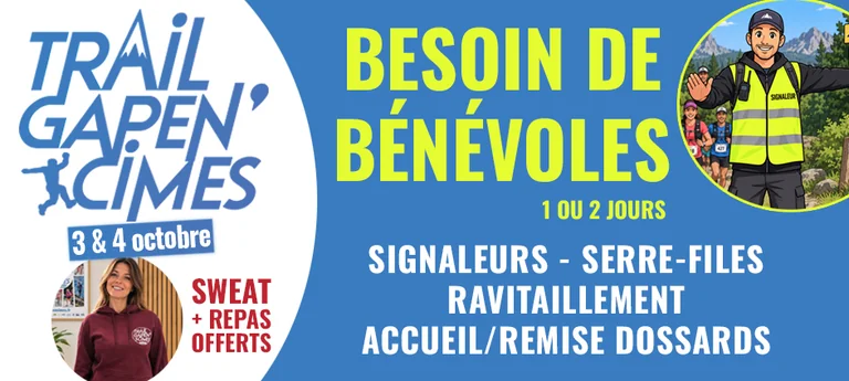 Trail Gapen'cimes : Gap cherche des bénévoles avant le 25 septembre