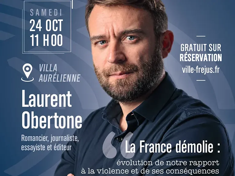 À Fréjus, Laurent Obertone dissèque « La France démolie » à la Villa Aurélienne